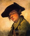 A Young Man in a Hat portrait Jean Baptiste Greuze